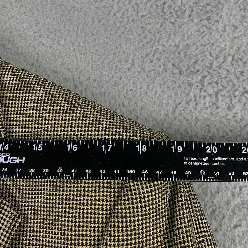Alexandre London Savile Row Blazer 40S Tan Houndstooth Wool Sport Coat Short